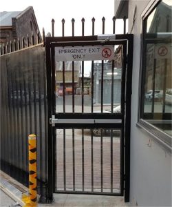Pedes briter doors emergency egress outdoor gate